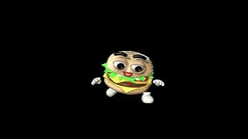Dance 05 Burger   Character Free Alpha Channel Stock Video on Transparent Background