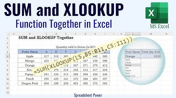 SUM and XLOOKUP Function Together in Microsoft Excel