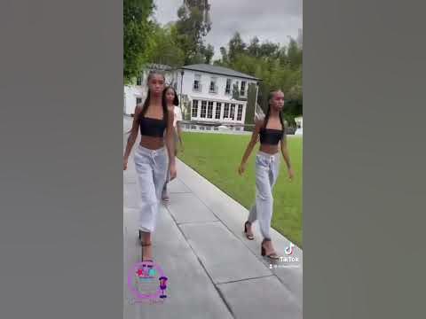 The Combs Twins learning to walk on the runway. - YouTube