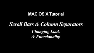 Mac OS X Tutorial | Scroll Bars in Finder