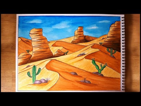 Video: How To Draw A Desert
