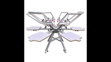 How to install 6 color 6 station screen printing machine with smart micro registration system