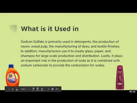 Video: Sodium Sulfate - Application, Indications, Instructions