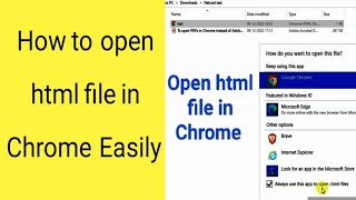 how to open html file in chrome | why html file is not opening in chrome #html #chrome