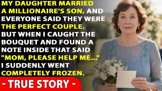 At her wedding my daughter tossed me the bouquet, and when I saw the note…