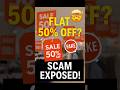 "Flat 50% OFF? The Truth Brands Don’t Want You to Know! #MarketingFacts #MarketingHacks #SaleSecrets