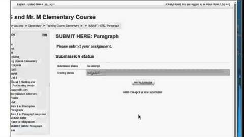 Getting Started in Moodle: How students submit in an assignment