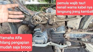 Yamaha Alfa hilang pengapian mudah saja kalau tau jalur kabel nya