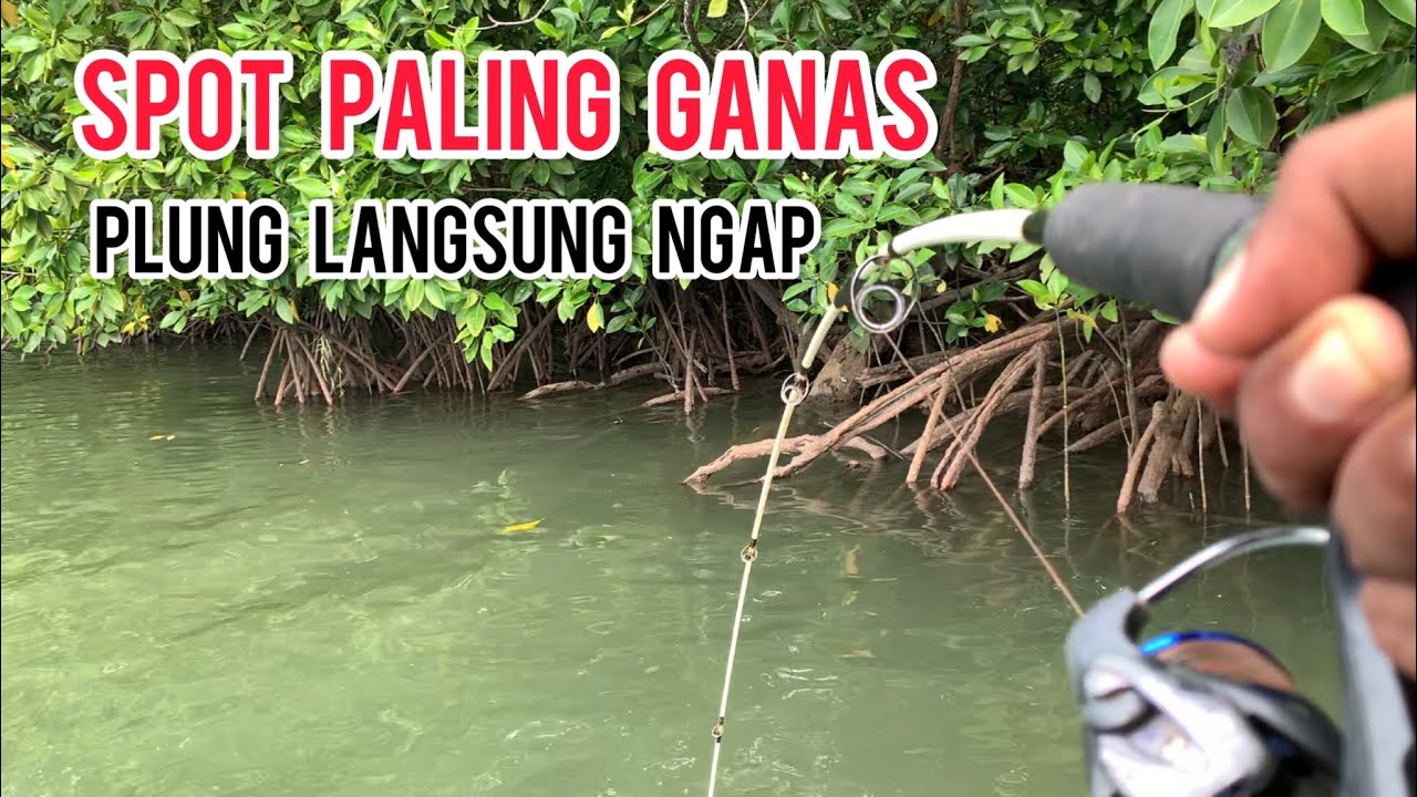 MANCING DI MUARA PAKAI PERAHU BUTUT MENEMUKAN SARANG IKAN PREDATOR