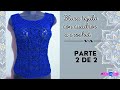 Blusa tejida con cuadros a crochet parte 2 #crochet #facil #tutorial