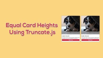 html css javascript - Create Equal Height CSS Cards with Truncate.js