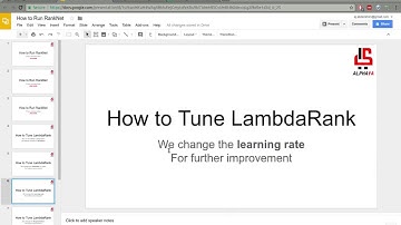 Lecture 6, Tune Learning Rate for LambdaRank