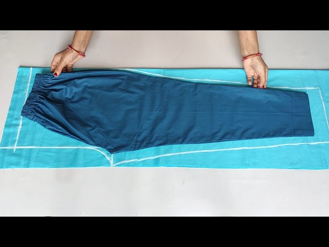 লডস পযনট পজম কট ও সলই  Ladies pant pajama cutting and  stitching  Plazo pant cutting from পযজম Watch Video  HiFiMovco