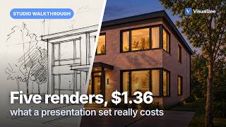 What 5 Architectural Presentation Renders Cost in Visualizee: $1.36