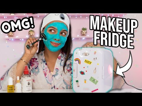 Beauty Busters: I Tried a Makeup/Skincare FRIDGE! (AMAZING!). 