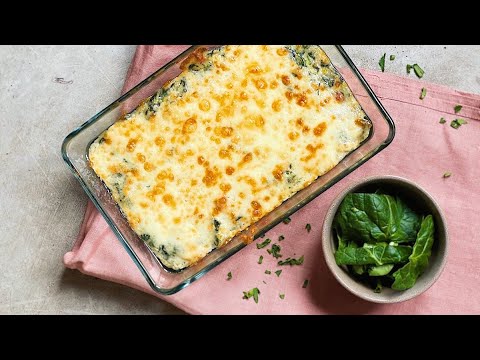 ESPINACAS CON BECHAMEL Y JAMÓN EN HORNO