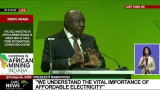 President Ramaphosa addresses the 2022 Investing in African Mining Indaba