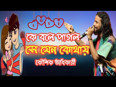 Who says he is crazyKe bole pagol se jeno kothaykoushik adhaikari Kaushik Adhikari new song