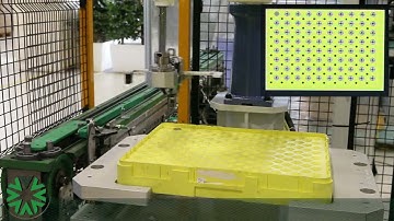 End-of-Line Valve Palletizer with SCARA Robot and Vision