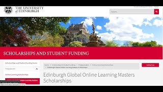 Fully-Funded Online Masters Scholarships @ Uni Edinburgh (with Stipend)