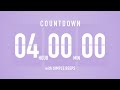 4 hours countdown flip clock timer  simple beeps  