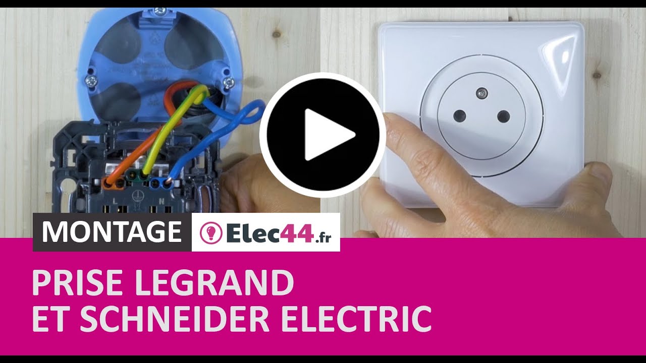 💡 Comment installer et brancher une prise de courant Legrand Céliane ou  Dooxie et Schneider Odace ? 