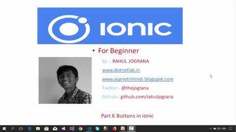 Part 6 how to use Buttons in ionic