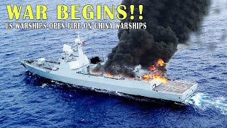 WAR BEGINS!! US Warships Open Fire on China Warships Near Guam Water in SCS