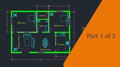 Making a simple floor plan in AutoCAD: Part 1 of 3 - Durasi: 12.17. 