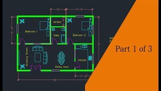 Making a simple floor plan in AutoCAD: Part 1 of 3 screenshot 1