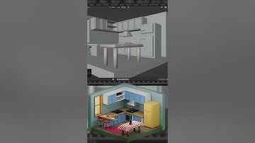 How to build a Kitchen Table in Blender #shorts