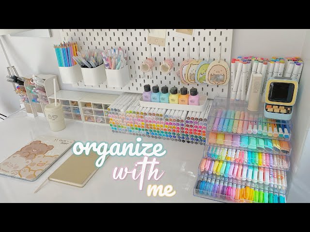 desk makeover 🪴 | minimalist setup, aesthetic desk organization, ikea haul 🌷 class=