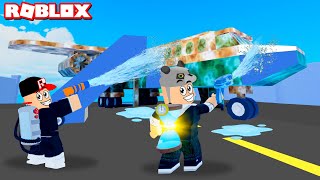 Uçak Yıkıyoruz!! Yeni Haritalara Geçtik - Panda ile Roblox Pressure Wash Simulator screenshot 1