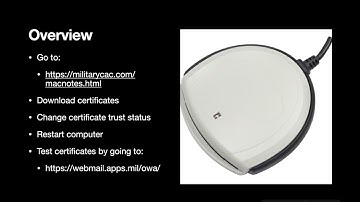 Installation of Military CAC Certificates on Mac (Apple)