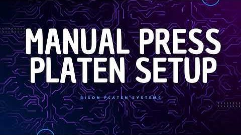 Manual Press Platen Setup - Screen Printing