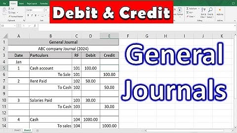 how to create general journals in excel | fully automatic general journal account in excel, excel
