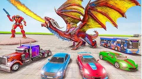 robot biến hình ô tô bắn súng/Dragon Robot Formula Car Game #2/game wfk