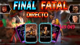 LA FINAL FATAL MAS DIFICIL EN DIRECTO Mortal Kombat Mobile / Jhonny Mortal K