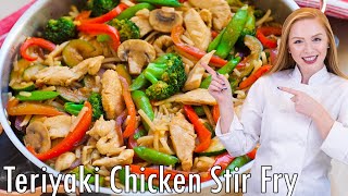 The BEST Teriyaki Chicken Stir Fry Recipe!! With Homemade Teriyaki Sauce! screenshot 1