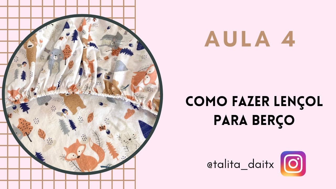 como fazer lençol de elástico para berço