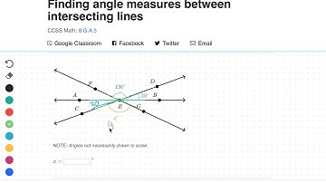 KHAN - Finding angle measures between intersecting lines