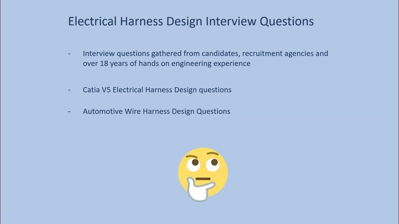 Catia V5 Electrical Wiring Harness Design Interview Questions YouTube
