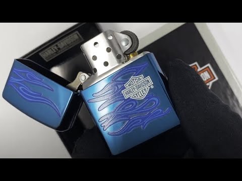 20711 Зажигалка Zippo Ghost Harley Davidson logo, Sapphire