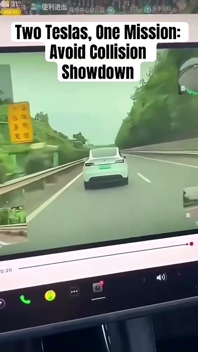 Two Teslas, One Mission: Avoid Collision Showdown