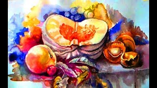 Уроки рисования Акварелью. Как нарисовать яркий Натюрморт. Часть 2 Уроки рисования Акварелью. Как нарисовать яркий Натюрморт. Часть 2