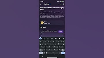 Sei network ambassador challenge part 5 tapswap code #tapswap #crypto #code #video #telegram #shorts