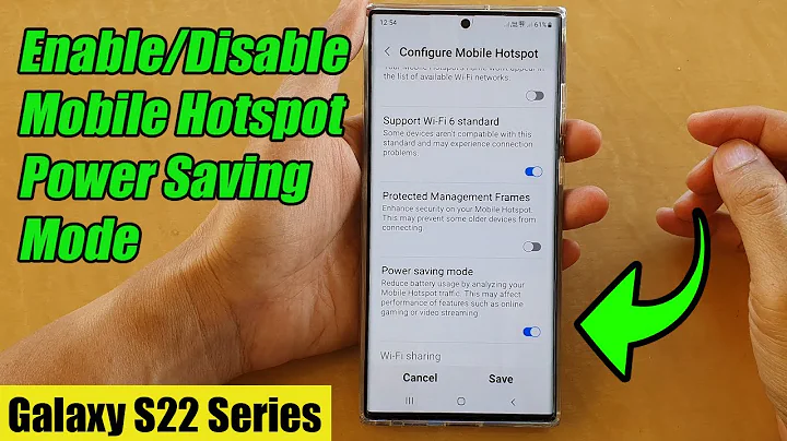 Galaxy S22/S22+/Ultra: How to Enable/Disable Mobile Hotspot Power Saving Mode