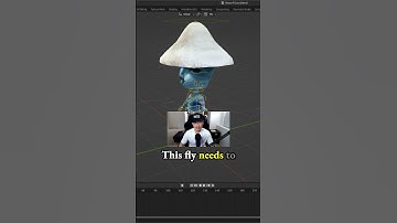 Fly blooper - Smurf Cat meme - low poly 3d model game character in Blender