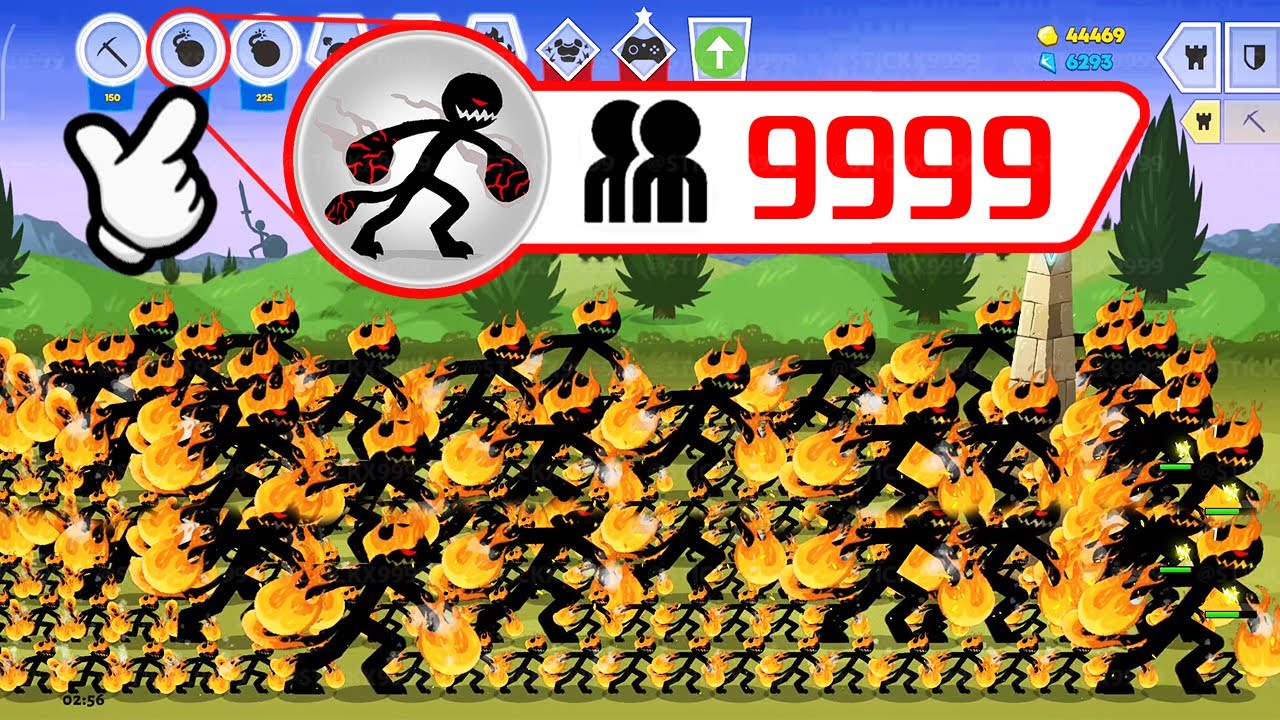 Stick War Saga MOD ⚔️ 9999 Behemoth Bombers vs 9999 Voltaic Army 💥 Stickx9999