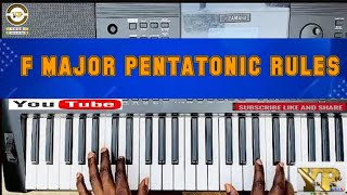 HOW TO PLAY AND IDENTIFY THE F MAJOR PENTATONIC SCALES FORMULA FOR BEGINNERS 